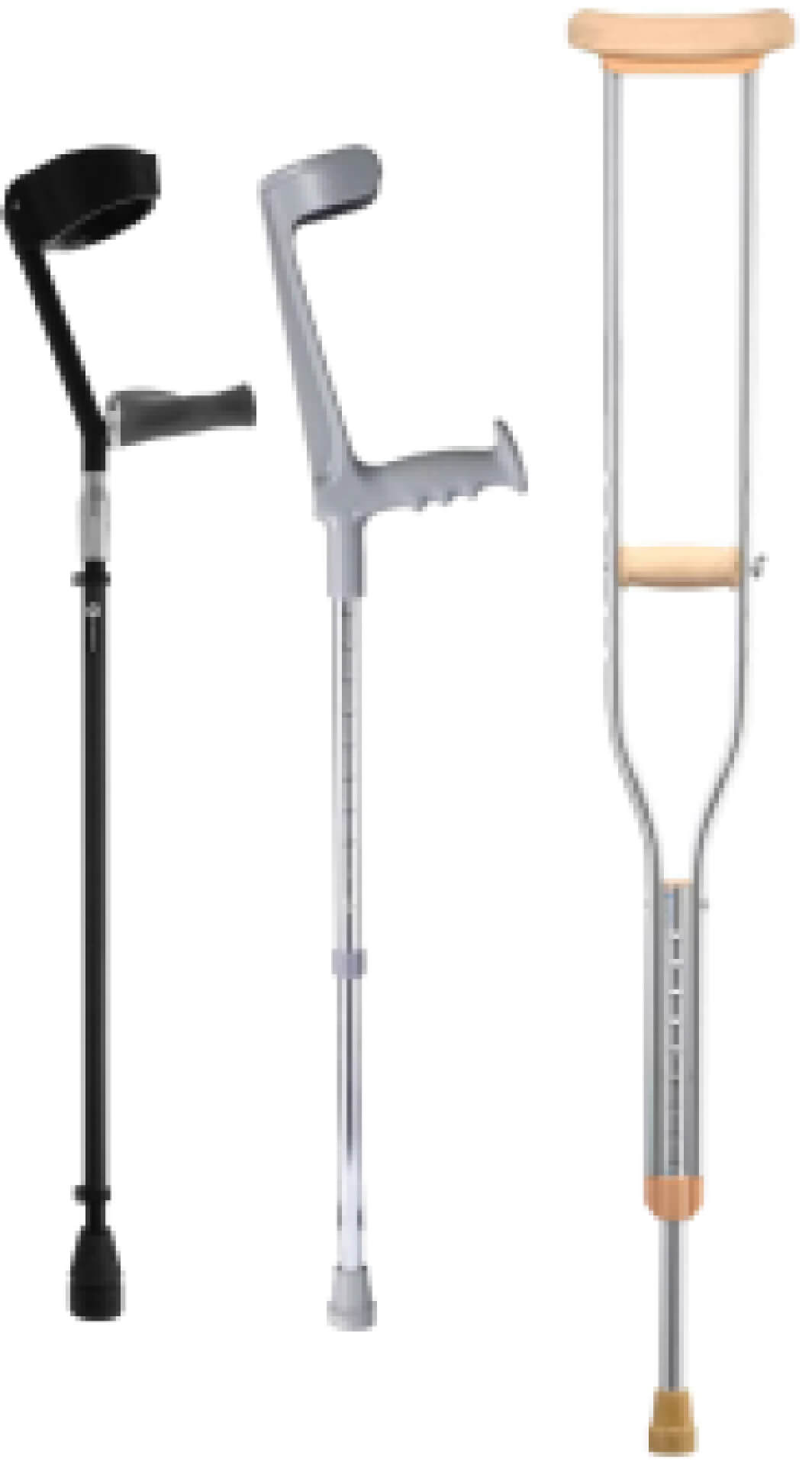 Aluminum-forearm-crutches-and-underarm-crutches